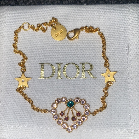 DIOR IN HEART LIGHTS BRACELET Gold-Finish Metal and Multicolor Crystals - Picture 5 of 5